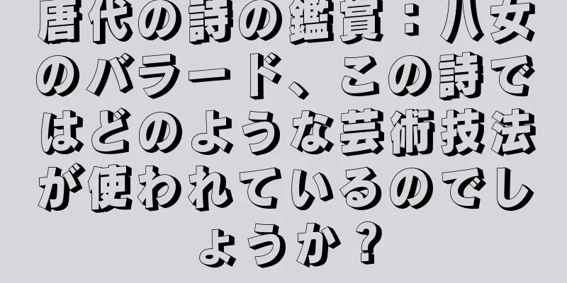 唐代の詩の鑑賞：八女のバラード、この詩ではどのような芸術技法が使われているのでしょうか？