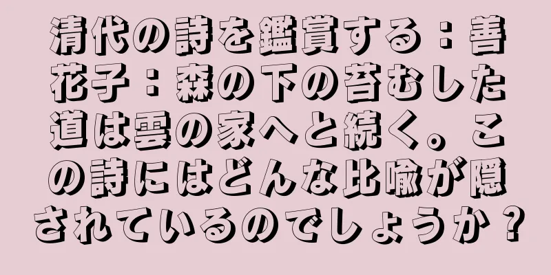 清代の詩を鑑賞する：善花子：森の下の苔むした道は雲の家へと続く。この詩にはどんな比喩が隠されているのでしょうか？