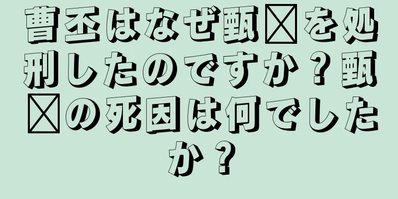 曹丕はなぜ甄嬛を処刑したのですか？甄嬛の死因は何でしたか？