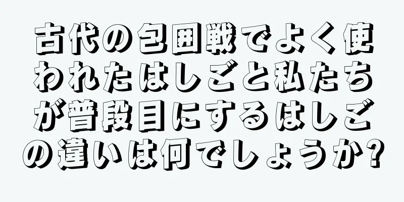 古代の包囲戦でよく使われたはしごと私たちが普段目にするはしごの違いは何でしょうか?