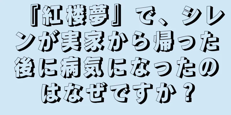 『紅楼夢』で、シレンが実家から帰った後に病気になったのはなぜですか？