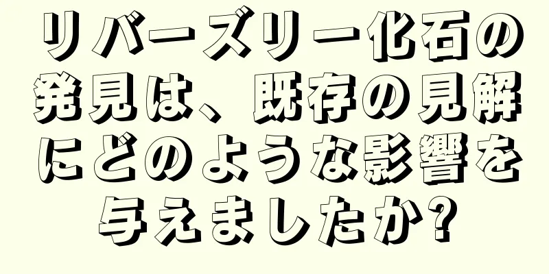 リバーズリー化石の発見は、既存の見解にどのような影響を与えましたか?