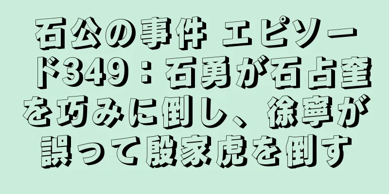 石公の事件 エピソード349：石勇が石占奎を巧みに倒し、徐寧が誤って殷家虎を倒す