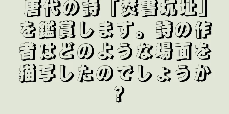 唐代の詩「焚書坑址」を鑑賞します。詩の作者はどのような場面を描写したのでしょうか？