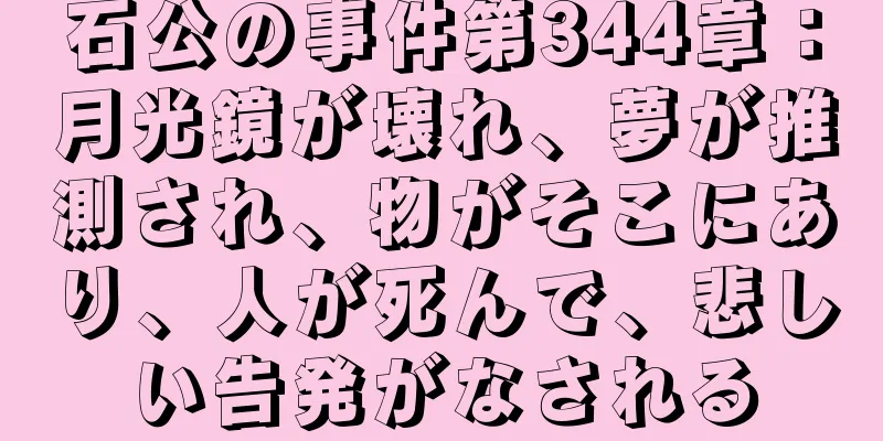 石公の事件第344章：月光鏡が壊れ、夢が推測され、物がそこにあり、人が死んで、悲しい告発がなされる