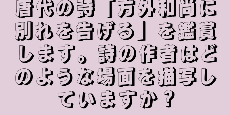 唐代の詩「方外和尚に別れを告げる」を鑑賞します。詩の作者はどのような場面を描写していますか？