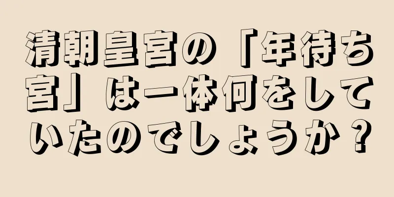 清朝皇宮の「年待ち宮」は一体何をしていたのでしょうか？