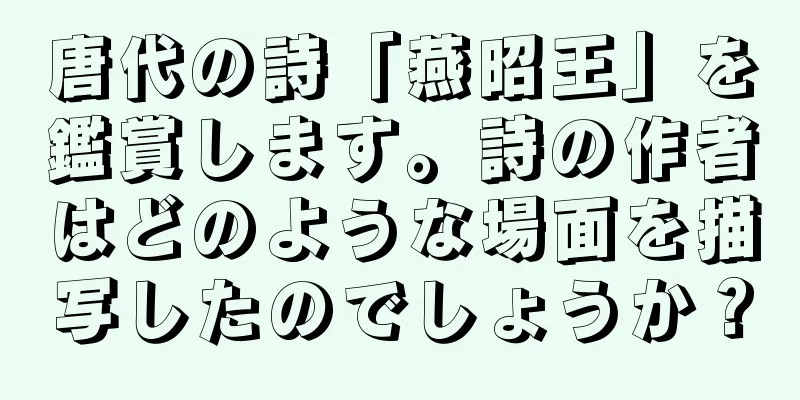 唐代の詩「燕昭王」を鑑賞します。詩の作者はどのような場面を描写したのでしょうか？