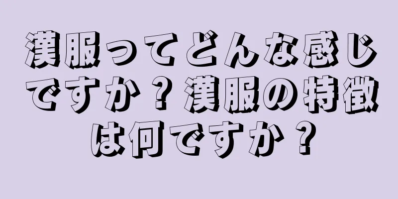 漢服ってどんな感じですか？漢服の特徴は何ですか？