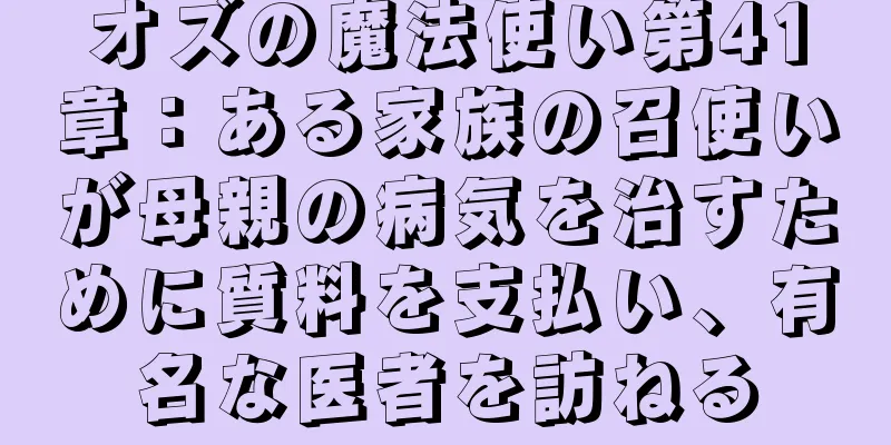 オズの魔法使い第41章：ある家族の召使いが母親の病気を治すために質料を支払い、有名な医者を訪ねる