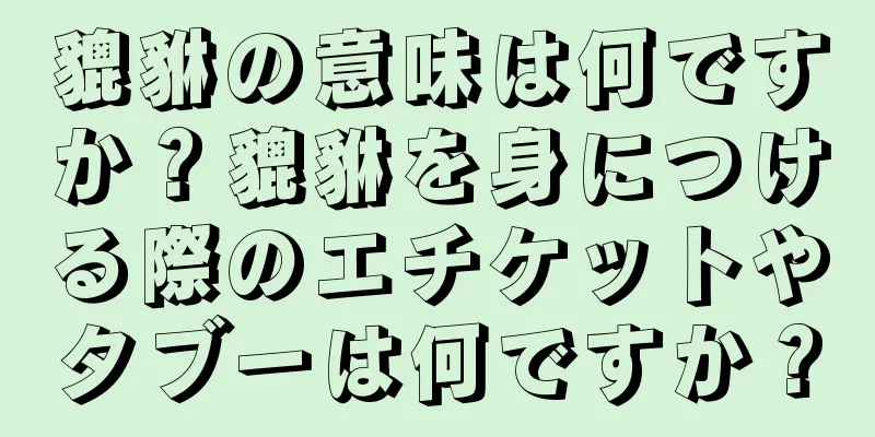 貔貅の意味は何ですか？貔貅を身につける際のエチケットやタブーは何ですか？
