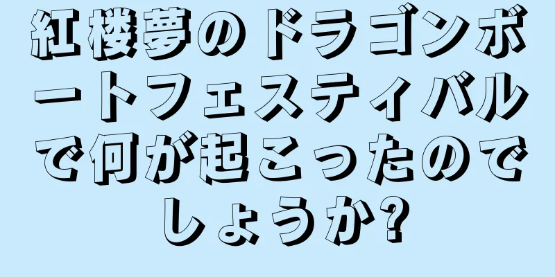 紅楼夢のドラゴンボートフェスティバルで何が起こったのでしょうか?