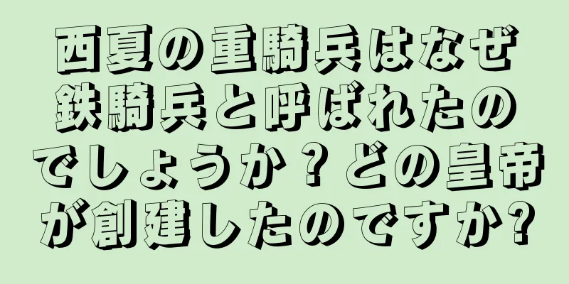 西夏の重騎兵はなぜ鉄騎兵と呼ばれたのでしょうか？どの皇帝が創建したのですか?