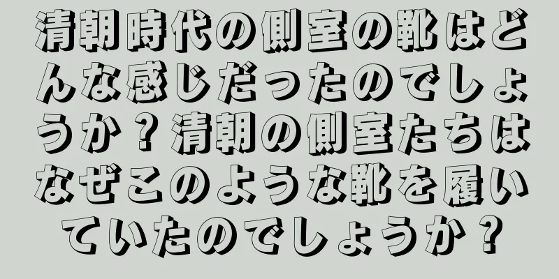 清朝時代の側室の靴はどんな感じだったのでしょうか？清朝の側室たちはなぜこのような靴を履いていたのでしょうか？