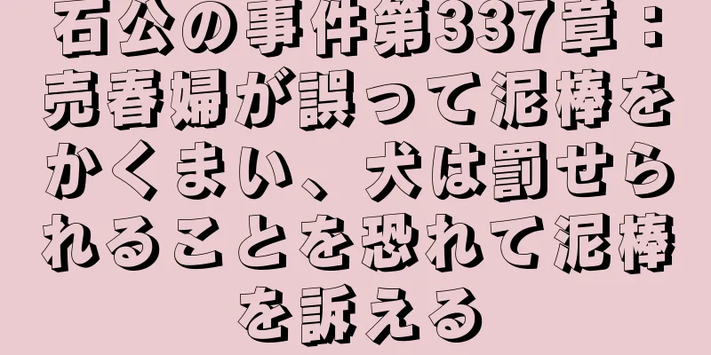 石公の事件第337章：売春婦が誤って泥棒をかくまい、犬は罰せられることを恐れて泥棒を訴える