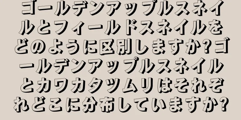 ゴールデンアップルスネイルとフィールドスネイルをどのように区別しますか?ゴールデンアップルスネイルとカワカタツムリはそれぞれどこに分布していますか?