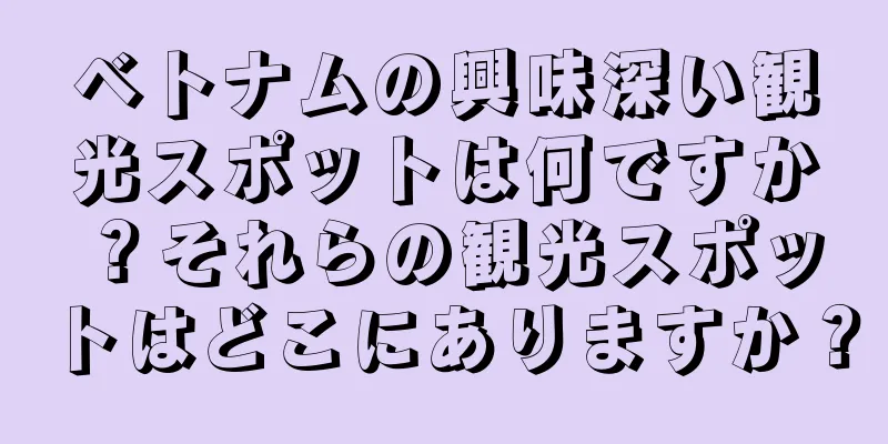 ベトナムの興味深い観光スポットは何ですか？それらの観光スポットはどこにありますか？