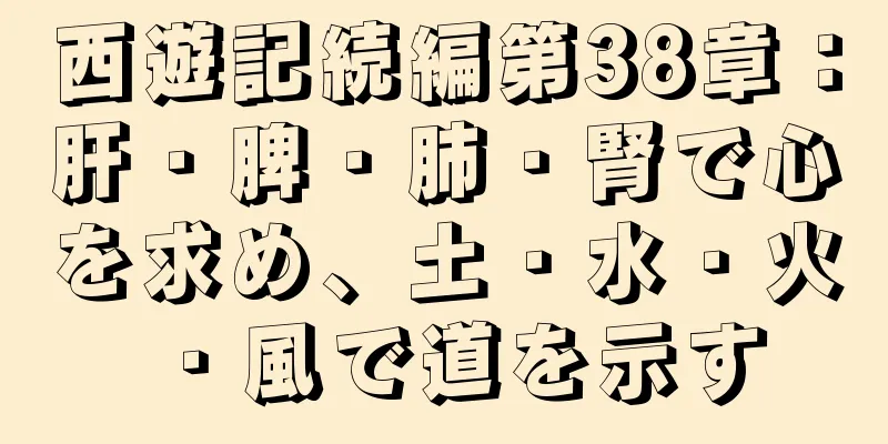 西遊記続編第38章：肝・脾・肺・腎で心を求め、土・水・火・風で道を示す