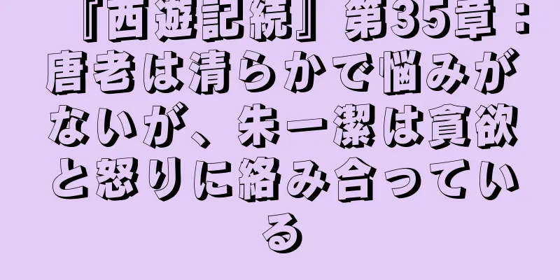 『西遊記続』第35章：唐老は清らかで悩みがないが、朱一潔は貪欲と怒りに絡み合っている