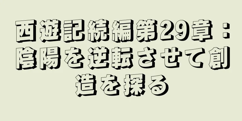 西遊記続編第29章：陰陽を逆転させて創造を探る