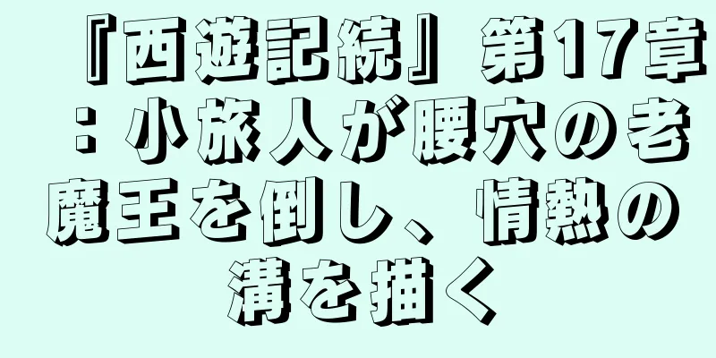『西遊記続』第17章：小旅人が腰穴の老魔王を倒し、情熱の溝を描く