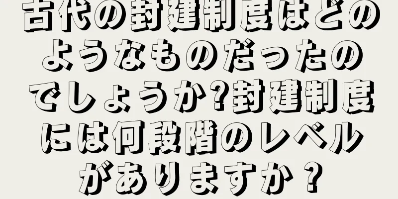 古代の封建制度はどのようなものだったのでしょうか?封建制度には何段階のレベルがありますか？