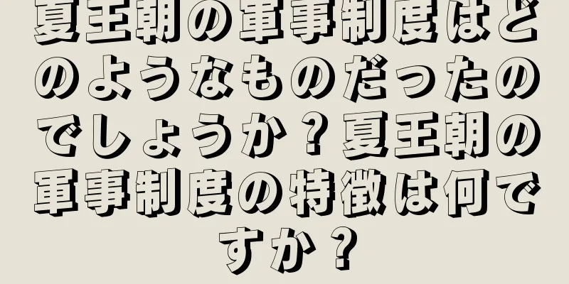 夏王朝の軍事制度はどのようなものだったのでしょうか？夏王朝の軍事制度の特徴は何ですか？