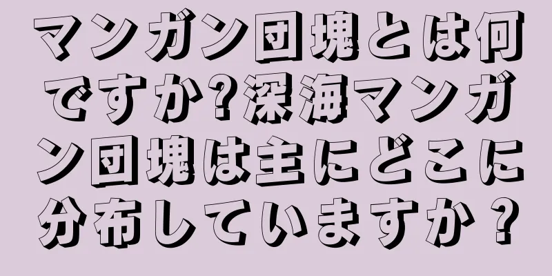 マンガン団塊とは何ですか?深海マンガン団塊は主にどこに分布していますか？