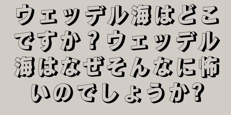 ウェッデル海はどこですか？ウェッデル海はなぜそんなに怖いのでしょうか?