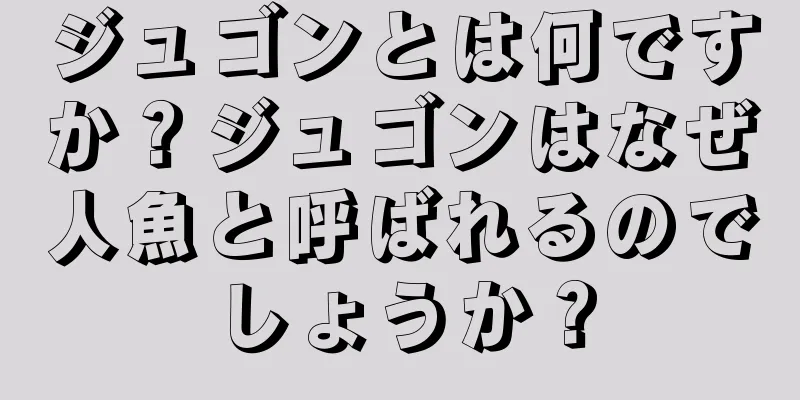 ジュゴンとは何ですか？ジュゴンはなぜ人魚と呼ばれるのでしょうか？