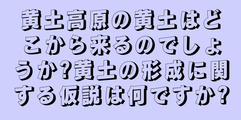 黄土高原の黄土はどこから来るのでしょうか?黄土の形成に関する仮説は何ですか?