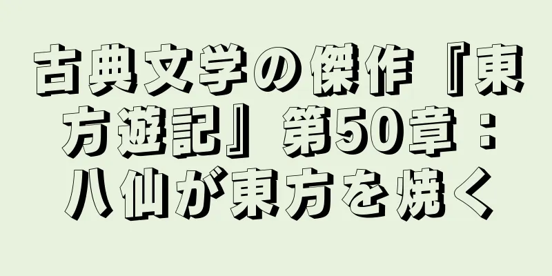 古典文学の傑作『東方遊記』第50章：八仙が東方を焼く
