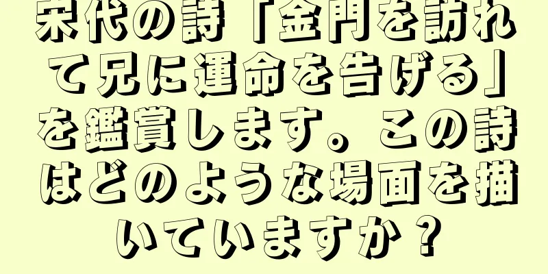 宋代の詩「金門を訪れて兄に運命を告げる」を鑑賞します。この詩はどのような場面を描いていますか？