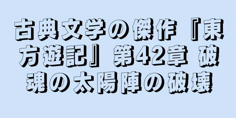 古典文学の傑作『東方遊記』第42章 破魂の太陽陣の破壊