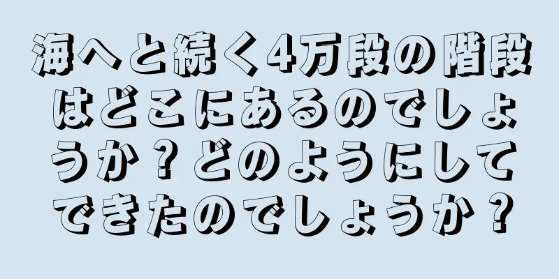 海へと続く4万段の階段はどこにあるのでしょうか？どのようにしてできたのでしょうか？