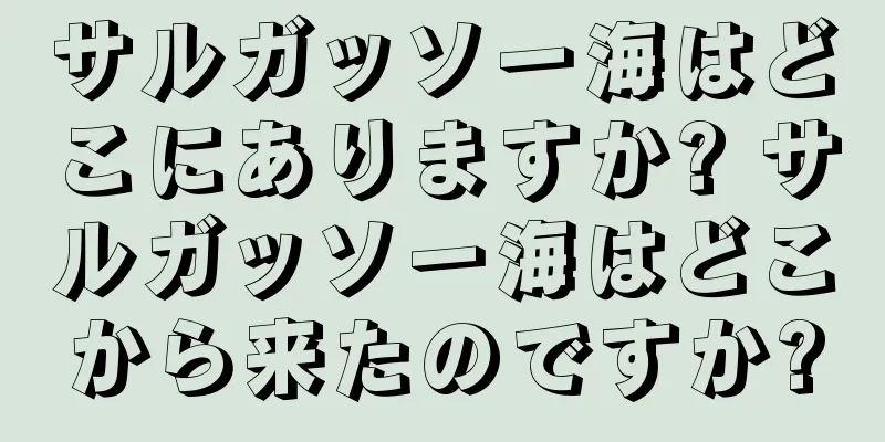 サルガッソー海はどこにありますか? サルガッソー海はどこから来たのですか?