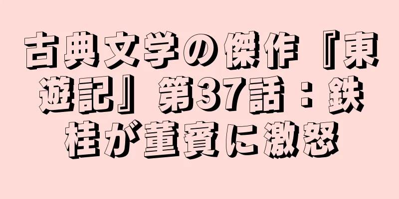 古典文学の傑作『東遊記』第37話：鉄桂が董賓に激怒