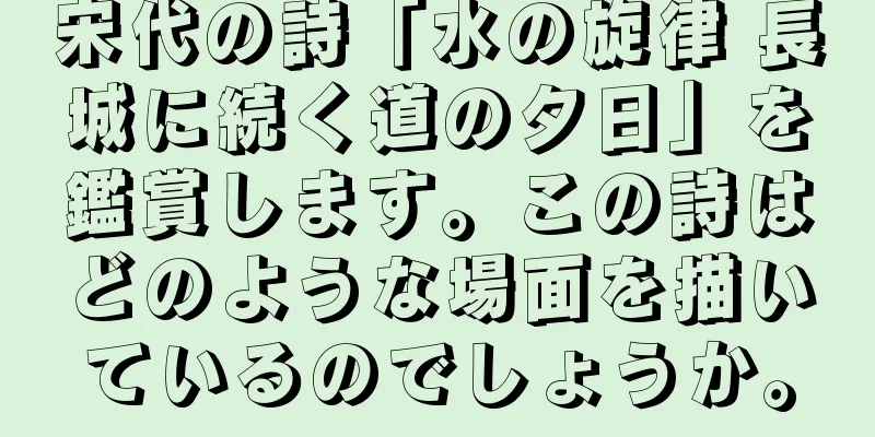 宋代の詩「水の旋律 長城に続く道の夕日」を鑑賞します。この詩はどのような場面を描いているのでしょうか。