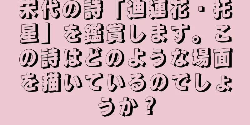 宋代の詩「迪連花・托星」を鑑賞します。この詩はどのような場面を描いているのでしょうか？