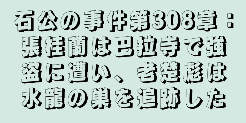 石公の事件第308章：張桂蘭は巴拉寺で強盗に遭い、老楚彪は水龍の巣を追跡した