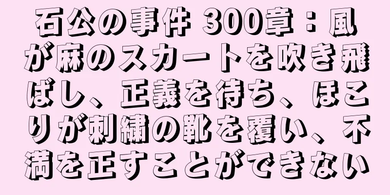 石公の事件 300章：風が麻のスカートを吹き飛ばし、正義を待ち、ほこりが刺繍の靴を覆い、不満を正すことができない