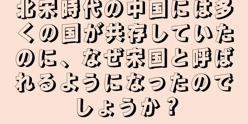 北宋時代の中国には多くの国が共存していたのに、なぜ宋国と呼ばれるようになったのでしょうか？