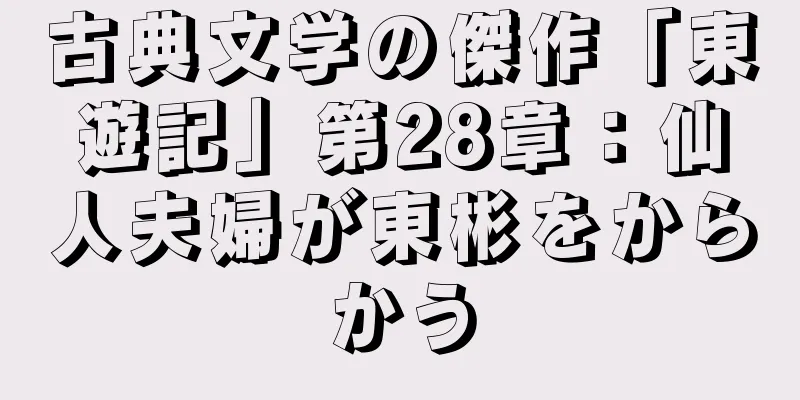 古典文学の傑作「東遊記」第28章：仙人夫婦が東彬をからかう
