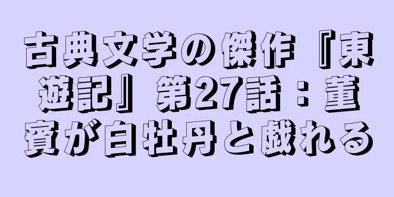 古典文学の傑作『東遊記』第27話：董賓が白牡丹と戯れる
