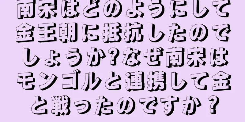 南宋はどのようにして金王朝に抵抗したのでしょうか?なぜ南宋はモンゴルと連携して金と戦ったのですか？