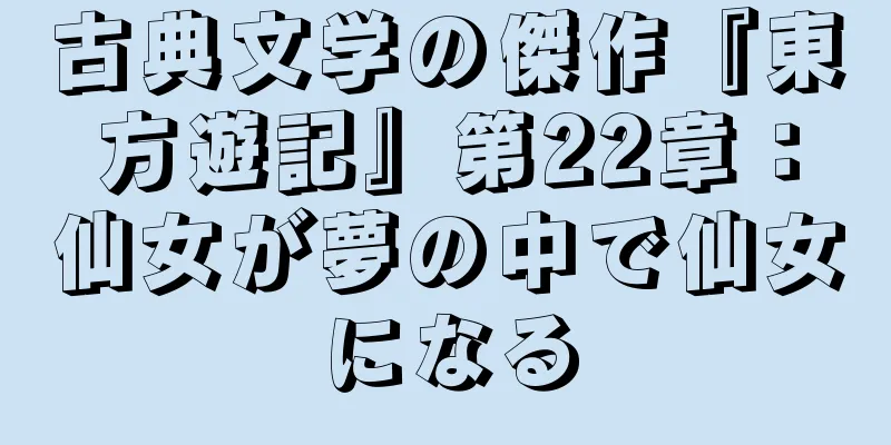 古典文学の傑作『東方遊記』第22章：仙女が夢の中で仙女になる