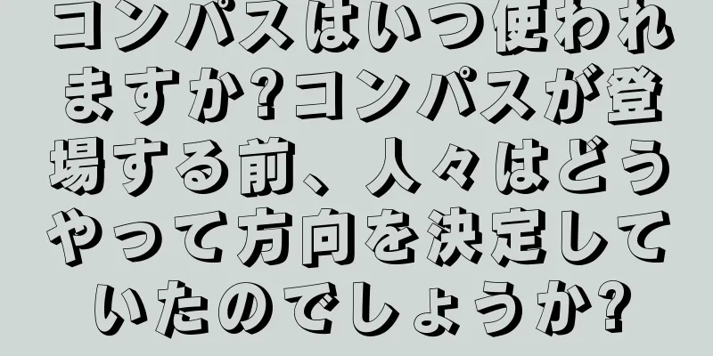 コンパスはいつ使われますか?コンパスが登場する前、人々はどうやって方向を決定していたのでしょうか?