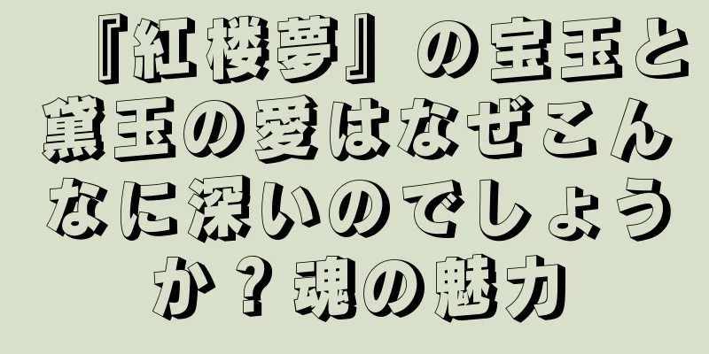 『紅楼夢』の宝玉と黛玉の愛はなぜこんなに深いのでしょうか？魂の魅力