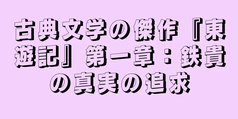 古典文学の傑作『東遊記』第一章：鉄貴の真実の追求