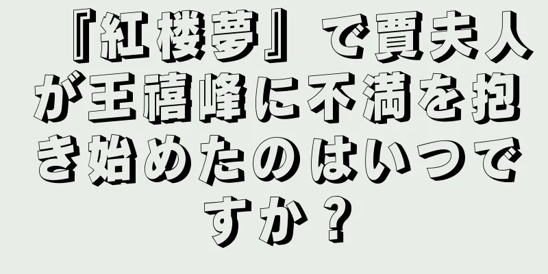 『紅楼夢』で賈夫人が王禧峰に不満を抱き始めたのはいつですか？